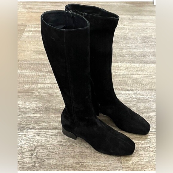 NIB $795 Rag &Bone Aslen Knee High Black Suede Boots Size: 36 - Picture 3 of 16